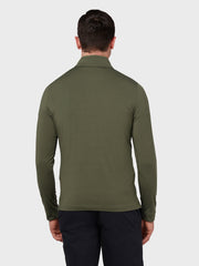 Aquapel Quarter Zip Mixed Media Sweatshirt In Black Lichen/Tigerlily