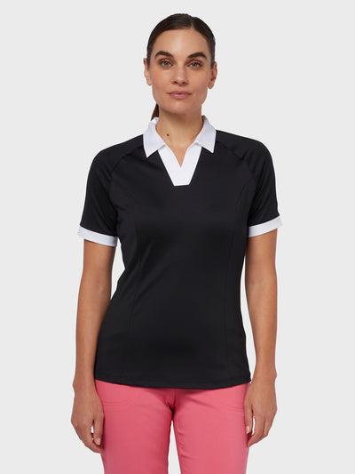 Womens Swing Tech™ Asymmetrical Color Block Golf Polo
