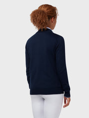 Lined Windstopper Full-Zip Women's Sweater In Peacoat