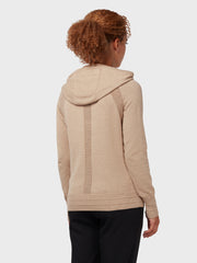 Women's Space Dye Heather Hooded Sweater In Chinchilla