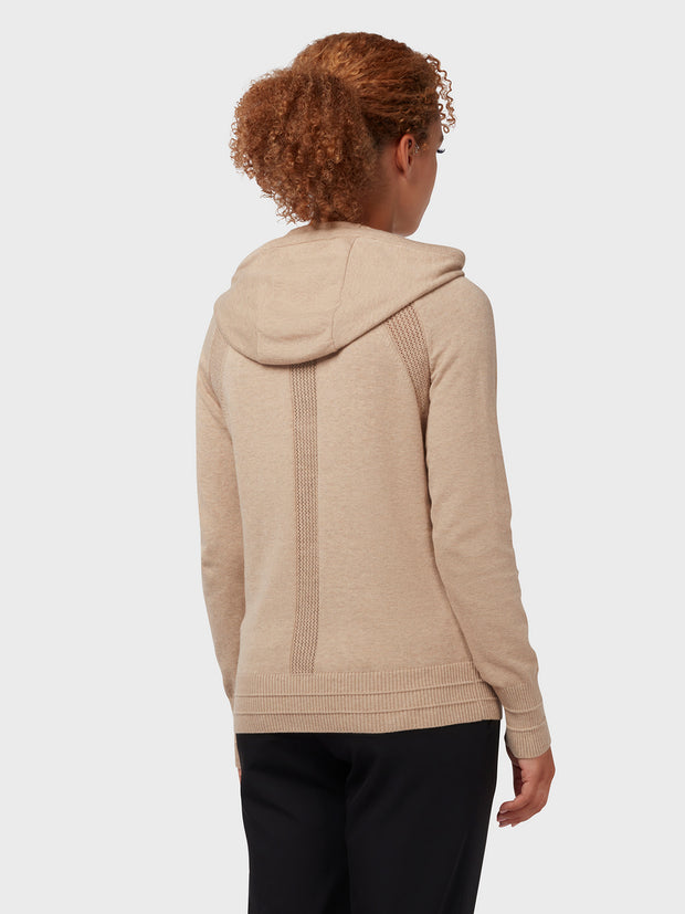 Women's Space Dye Heather Hooded Sweater In Chinchilla
