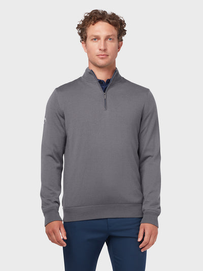 Wind Stopper Quarter Zip Sweater In Quiet Shade