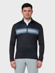 Energy Stripe Print Pullover In Caviar