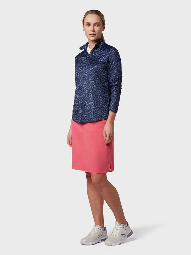 Shape Shifter Geo Printed Women's Base Layer In Peacoat
