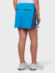 Colour Block Women's Skort In Blue Sea Star