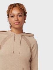Women's Space Dye Heather Hooded Sweater In Chinchilla